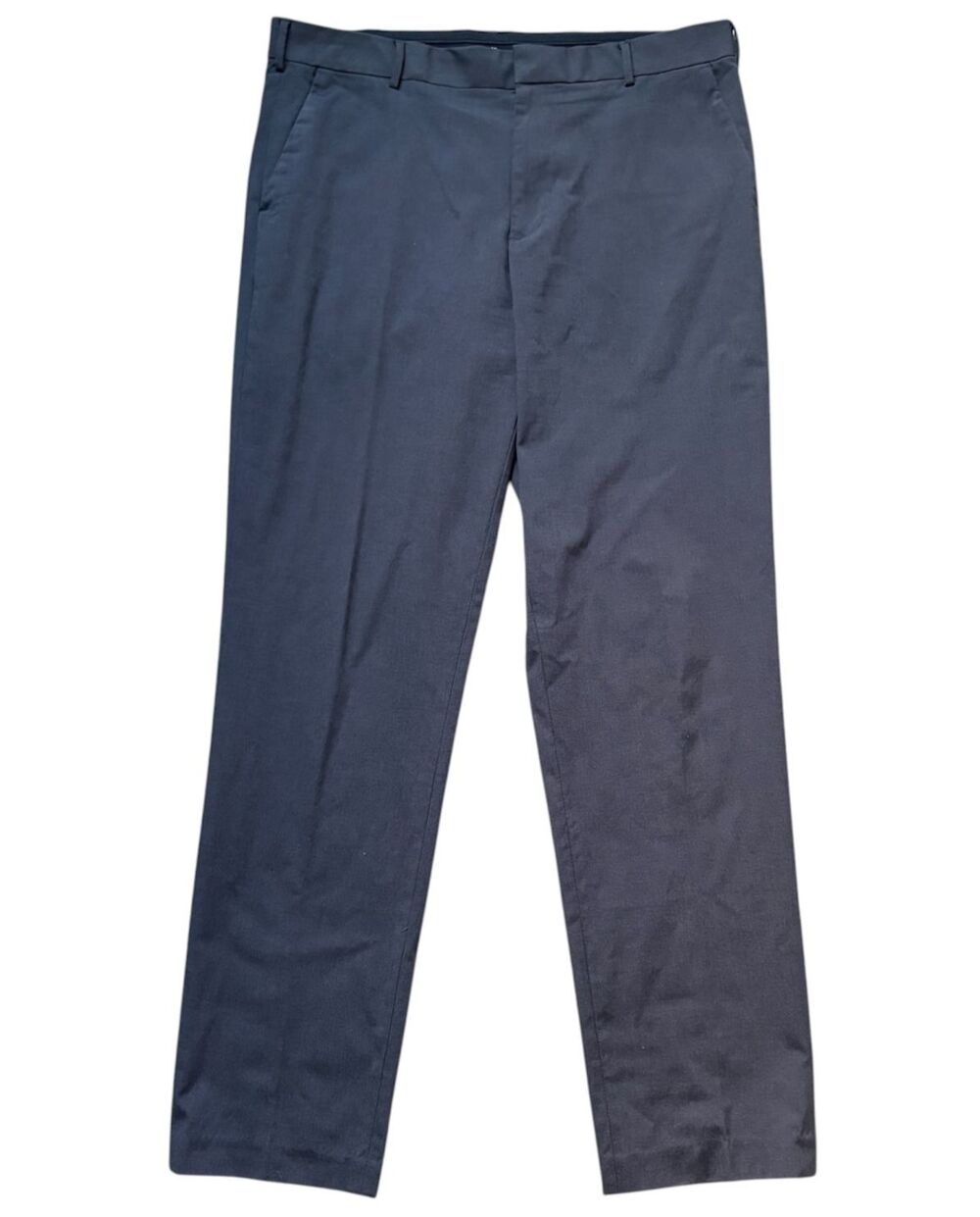 Van Heusen Pants Mens 36x34 Dark Blue/Gray Flex Straight Flat Front Casual Work